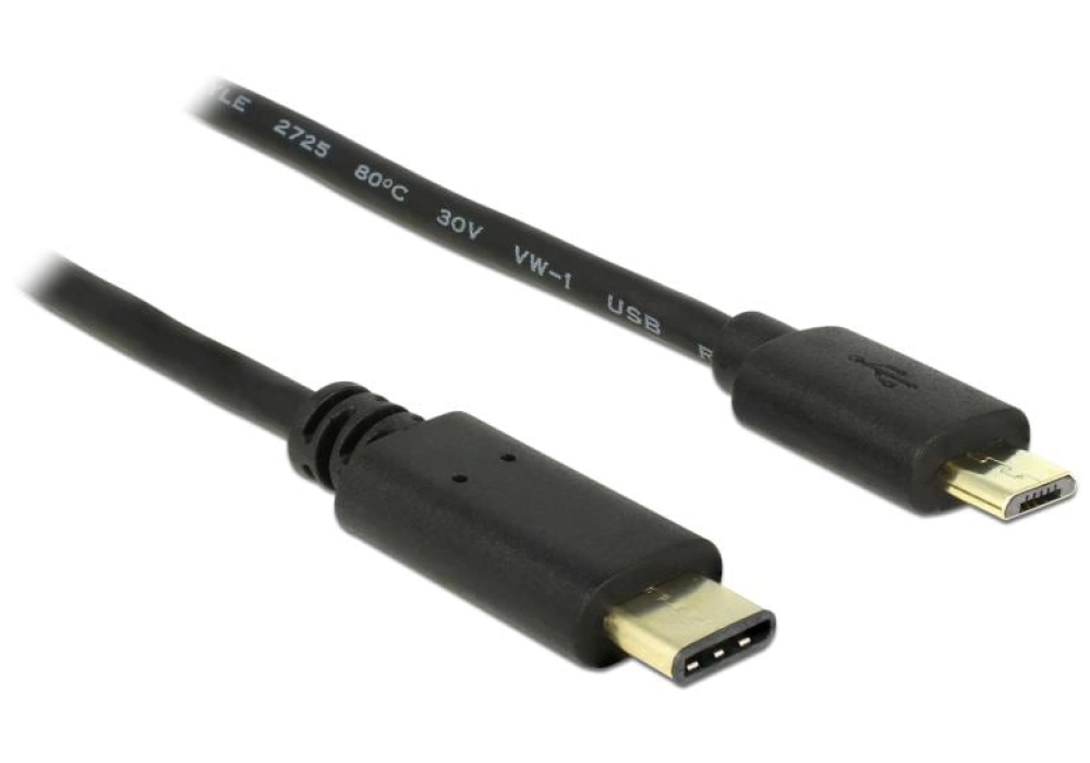 DeLOCK Câble USB Type-C 2.0 male > Micro-USB B 2 m