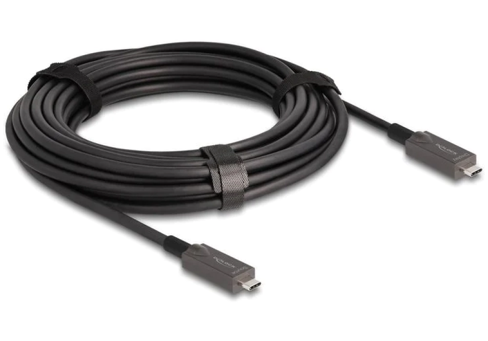 DeLock Câble USB type C / USB type C - optique 4K 10Gbps - 10.0 m