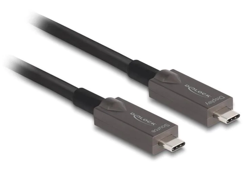 DeLock Câble USB type C / USB type C - optique 4K 10Gbps - 5.0 m