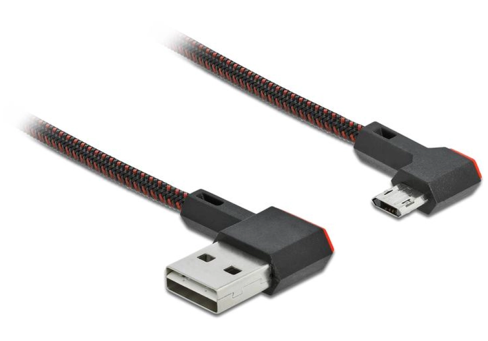 DeLOCK Cable Easy USB 2.0 A/USB micro-B Male - 90/270° - 0.2 m