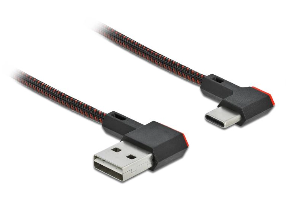 DeLOCK Cable Easy USB 2.0 A/USB Type-C Male - 90/270° - 1.0 m