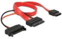 DeLOCK Cable Slim SATA (F) > SATA 7 pin + SATA 15 pin 5 V 30 cm