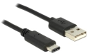DeLOCK Cable USB Type-C 2.0 male > USB 2.0 type-A male - 1 m 
