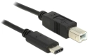DeLOCK Cable USB Type-C 2.0 male > USB 2.0 type B male - 1 m