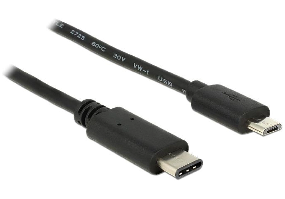 DeLOCK Cable USB Type-C 2.0 male > USB 2.0 type Micro-B male - 1 m