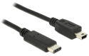DeLOCK Cable USB Type-C 2.0 male > USB 2.0 type Mini-B male - 1 m