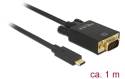 DeLOCK Cable USB Type-C male > VGA male - 1 m 