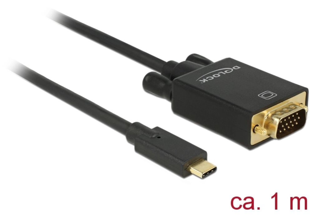 DeLOCK Cable USB Type-C male > VGA male - 1 m 
