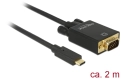 DeLOCK Cable USB Type-C male > VGA male - 2 m 