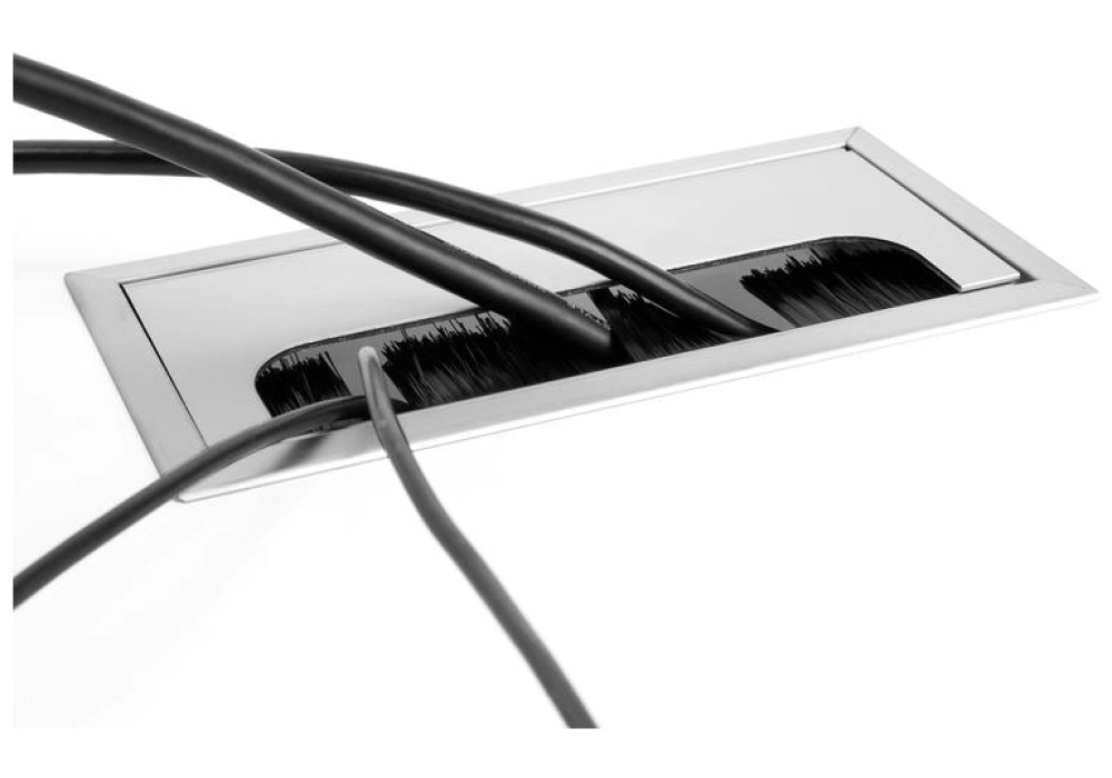 DeLOCK Cadre de montage pour table avec brosse - 160x80x28mm (Argent)