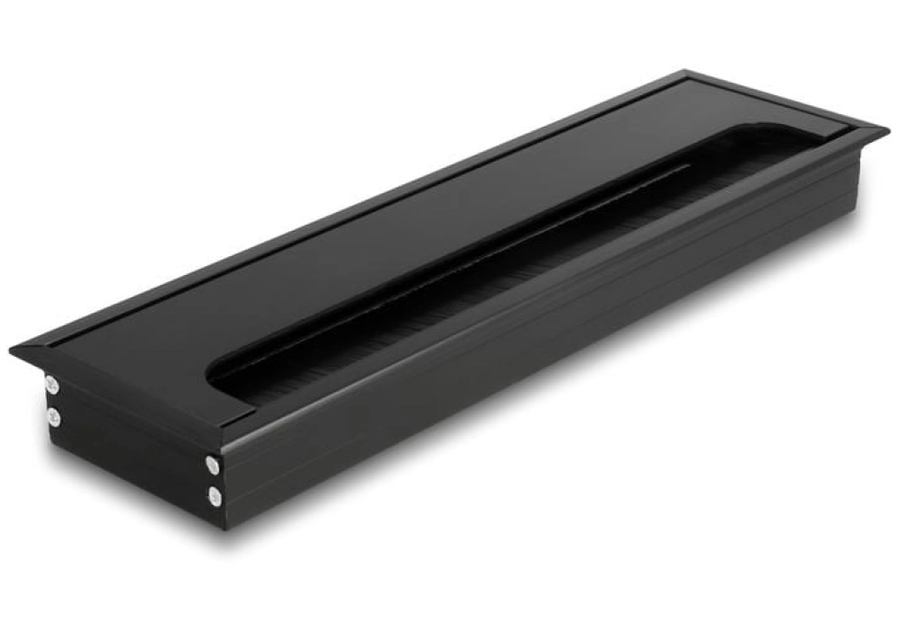 DeLOCK Cadre de montage pour table avec brosse - 280x80x28mm (Noir)
