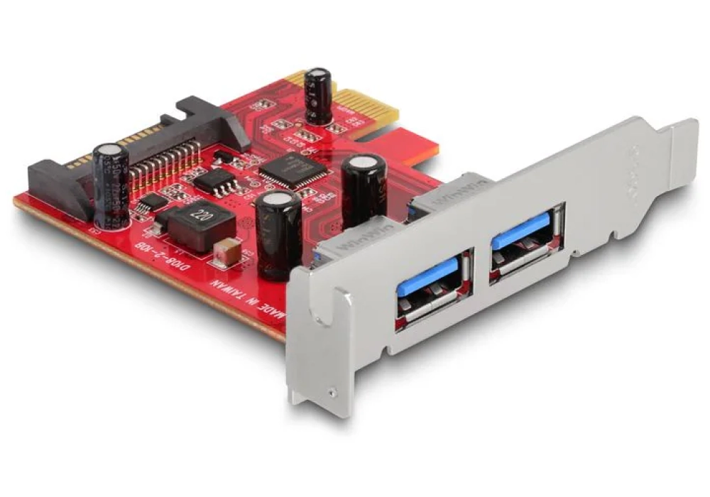 Delock Carte PCI Express USB 5 Gbps Type-A femelle LP