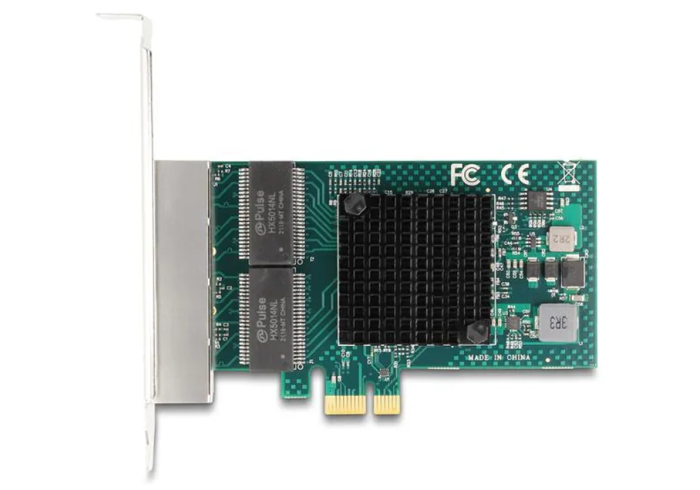 Delock Carte PCI Express x1 vers 4 x RJ45 Gigabit LAN, BCM5719