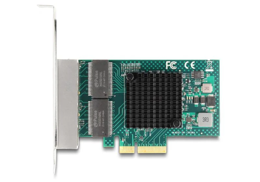 Delock Carte PCI Express x4 vers 4 x RJ45 Gigabit LAN, BCM5719