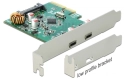 DeLOCK Carte PCIe vers 2 x USB Type-C 10 Gbps (USB 3.1 Gen 2)