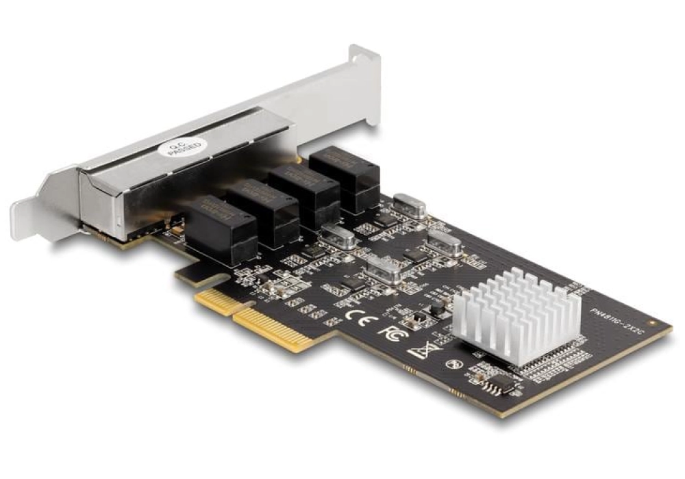 Delock Carte PCIe x4 vers 4 x RJ45 Gigabit LAN (Realtek RTL8111H)