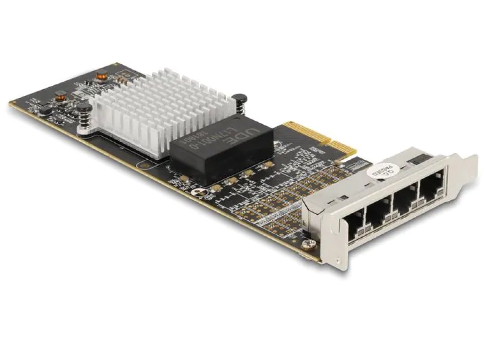 Delock Carte réseau PCIe x4 vers 4 x RJ45 Gigabit LAN (Intel i350)