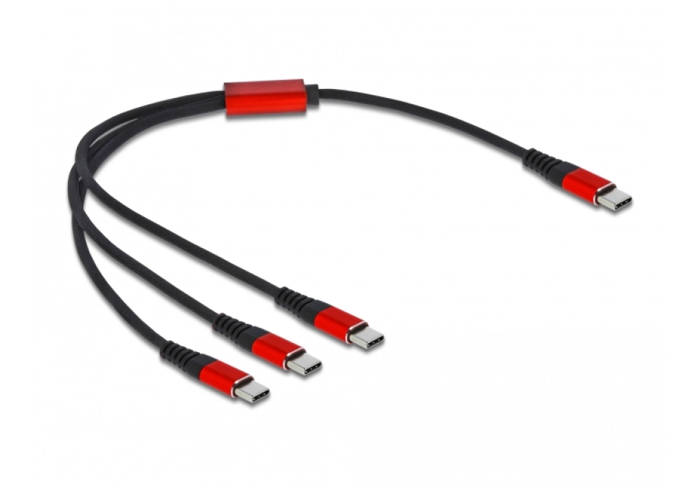 DeLOCK Charging Cable USB 2.0 Type-C male > 3x Type-C - 0.3 m