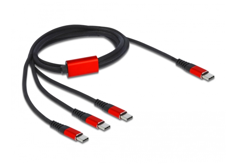 DeLOCK Charging Cable USB 2.0 Type-C male > 3x Type-C - 1.0 m