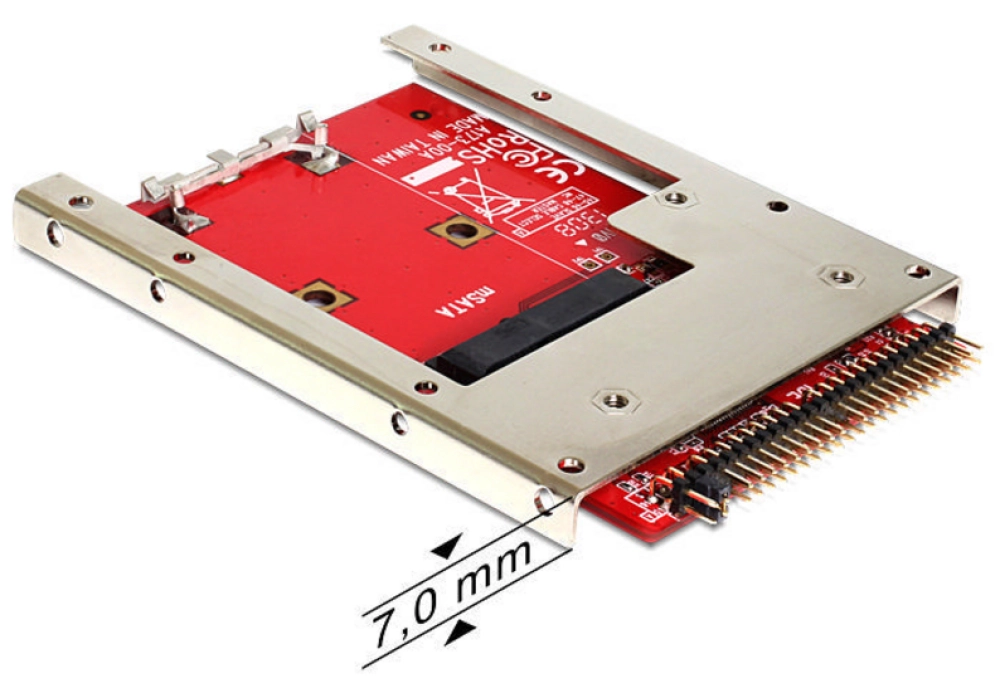 DeLOCK Converter IDE 44 Pin > mSATA with 2.5″ Frame (7 mm)
