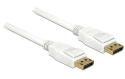 DeLOCK DisplayPort / DisplayPort Cable (White) - 0.5 m