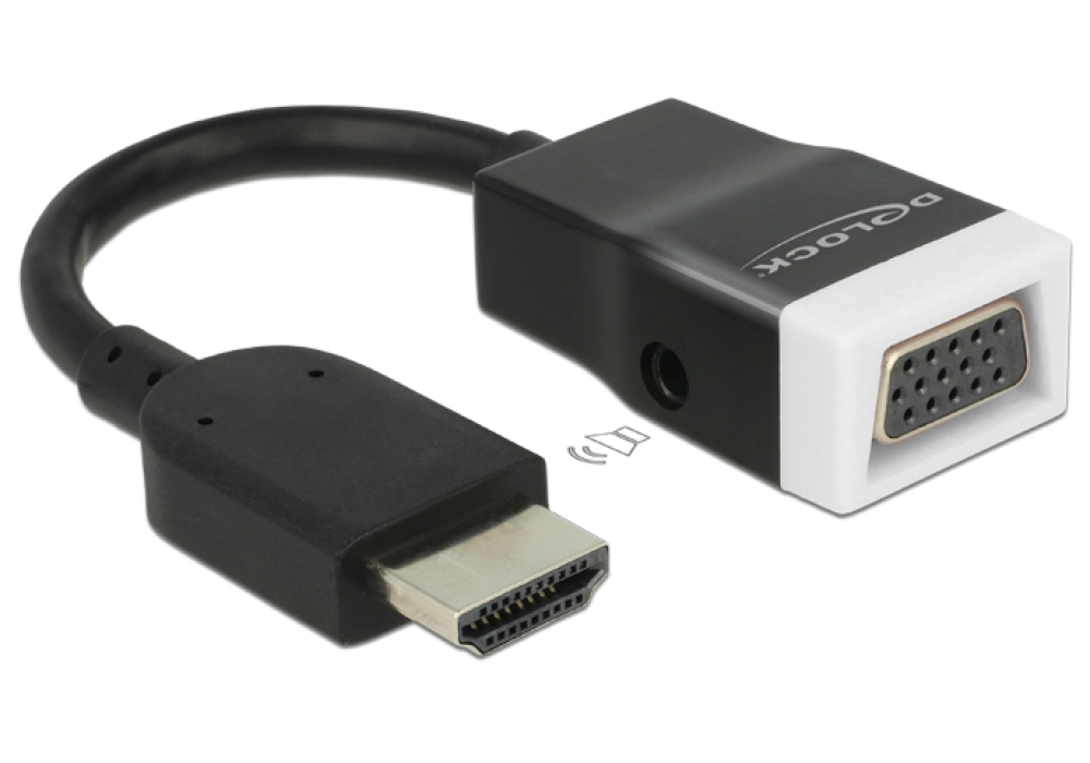 DeLOCK HDMI-A (M) > VGA (F) Adapter with Audio