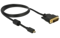 DeLOCK HDMI-micro D (M) > DVI (M) Cable - 1.0 m