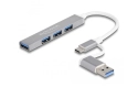 Delock Hub slim USB-C+A vers 4x USB-A