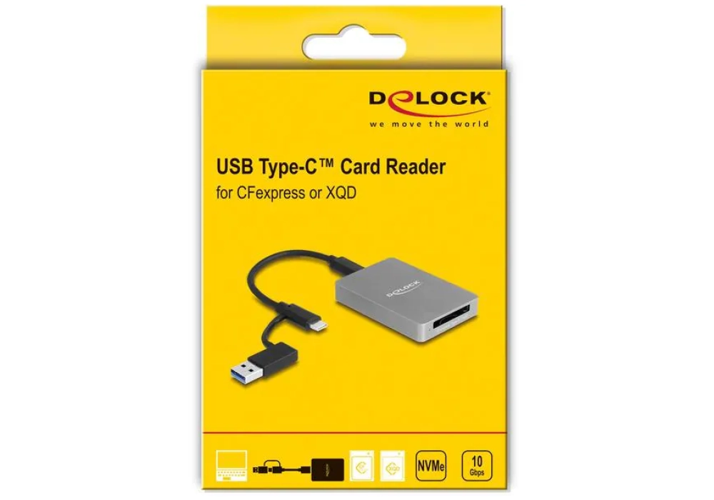 Delock Lecteur de cartes USB Type-C pour CFexpress ou XQD