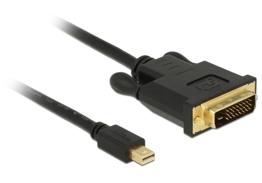 DeLOCK mini DisplayPort to DVI 24-pin Cable - 1.0 m (Black)