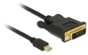 DeLOCK mini DisplayPort to DVI 24-pin Cable - 2.0 m (Black)