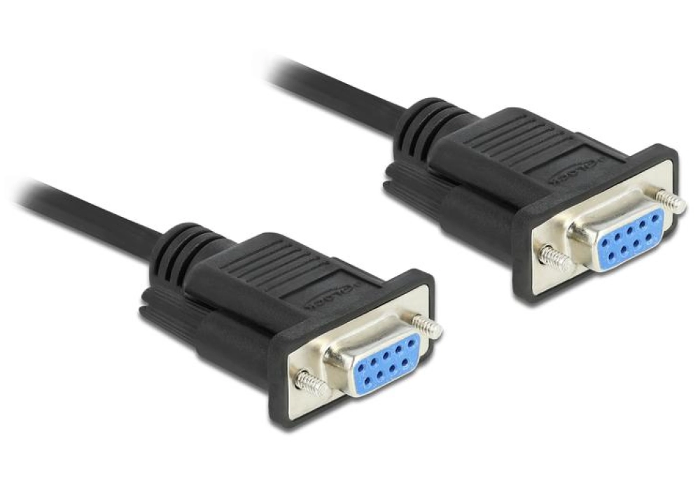 DeLOCK Null Modem Cable - 0.5 m (Noir)