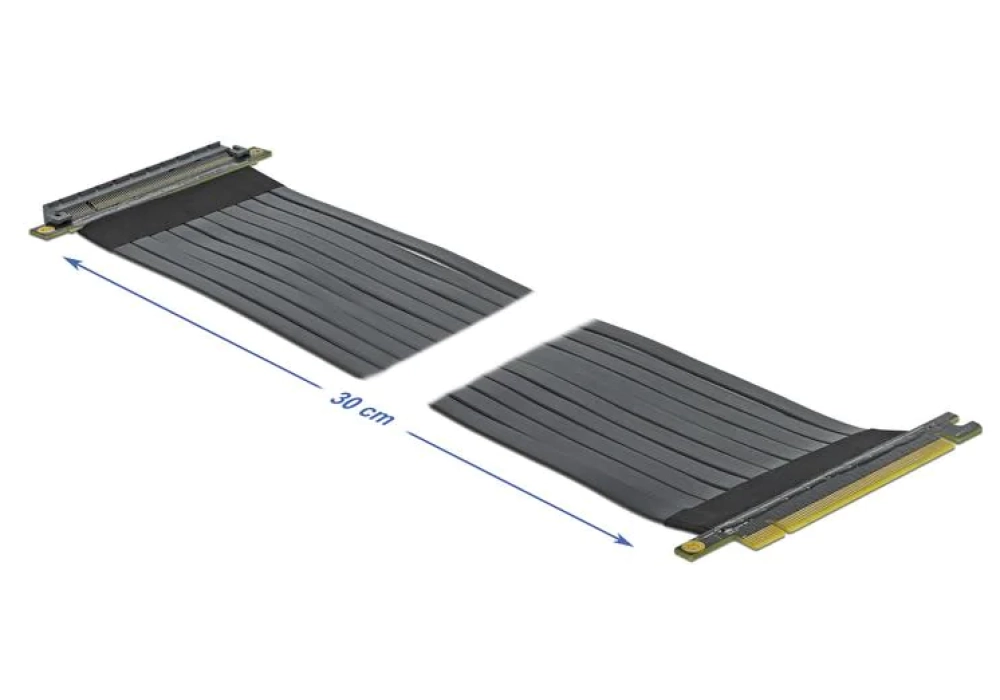 Delock PCI-E riser x16 à x16 flexible, 30 cm
