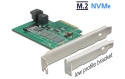 DeLOCK PCIe card > 1 x NVMe M.2 + 1 x U.2 NVMe