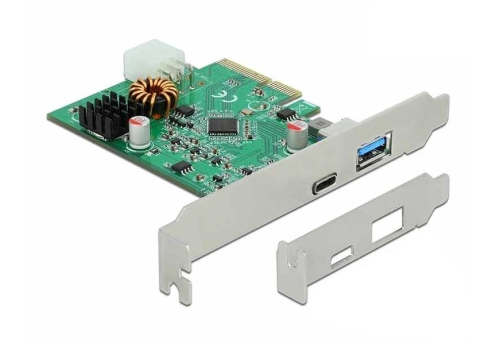 DeLOCK PCIe Card 2 x USB 3.2 Gen 2 (Type-A + Type-C)