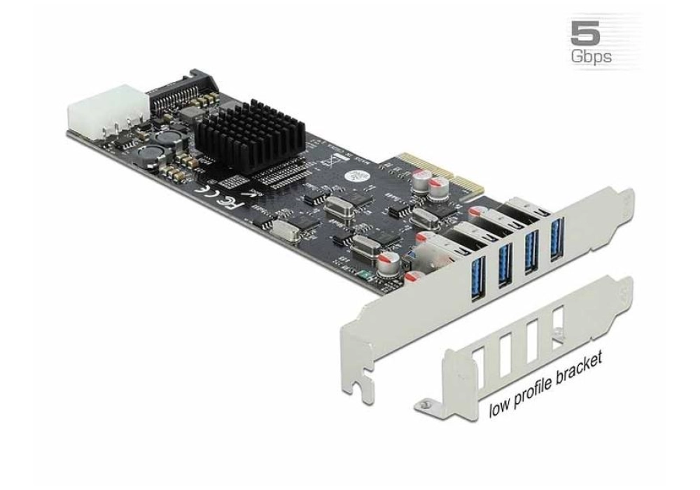 DeLOCK PCIe Card 4 x USB 3.2 Gen 1 Quad Channel