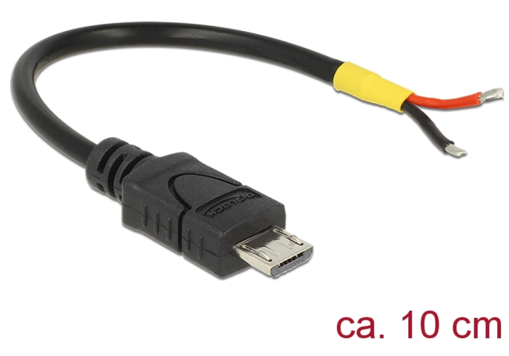 Delock Raspberry Pi Cable USB 2.0 Micro-B male > 2 x open wires power