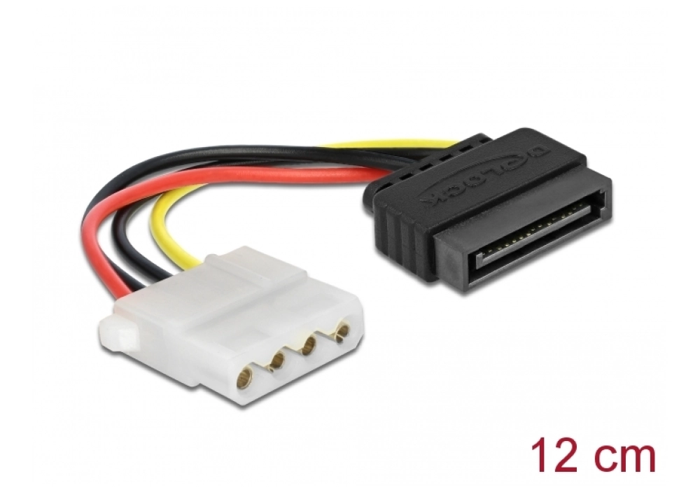 DeLOCK SATA 15-pin Power (straight) to 4-pin Molex