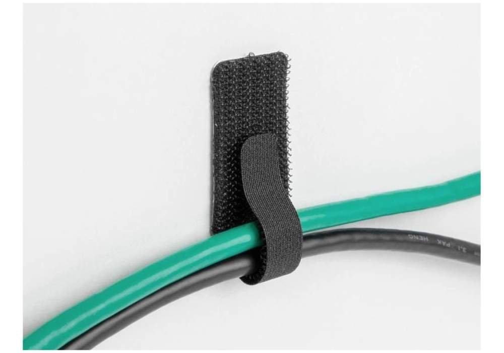 DeLOCK Serre-câble auto-agrippant autocollant 90 mm x 24 mm (Noir)