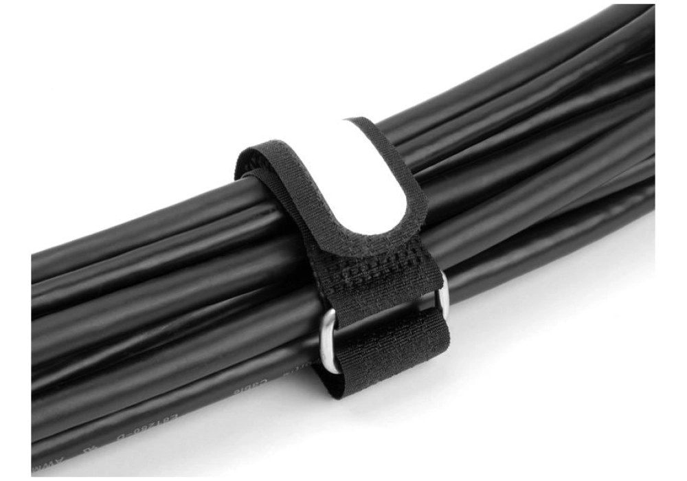 DeLOCK Serre-câble auto-agrippant Noir - 203 mm x 20 mm - 5 pièces