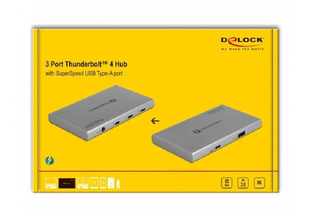 DeLOCK Station d'accueil Thunderbolt 4 USB-A 8K