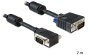 DeLOCK SVGA Cable (Male/Male) angled - 2.0 m