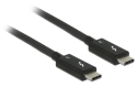 DeLOCK Thunderbolt 3 USB-C Cable (Black) - 0.5 m
