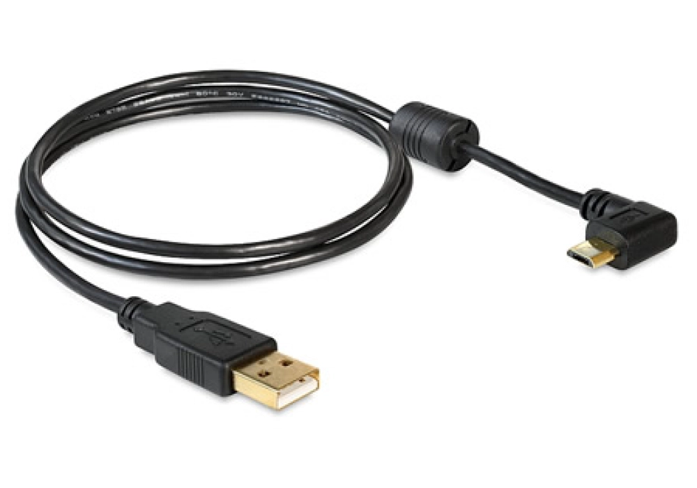 DeLOCK USB 2.0-A (M) > USB micro-B (M) Angled 90° L/R - 1.0 m