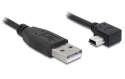DeLOCK USB 2.0 A Male to USB mini-B 5-pin Cable (Angled) - 1.0 m
