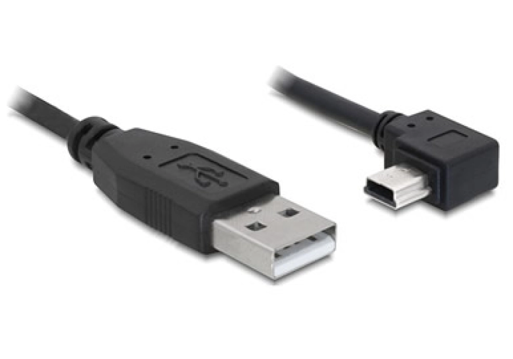 DeLOCK USB 2.0 A Male to USB mini-B 5-pin Cable (Angled) - 1.0 m