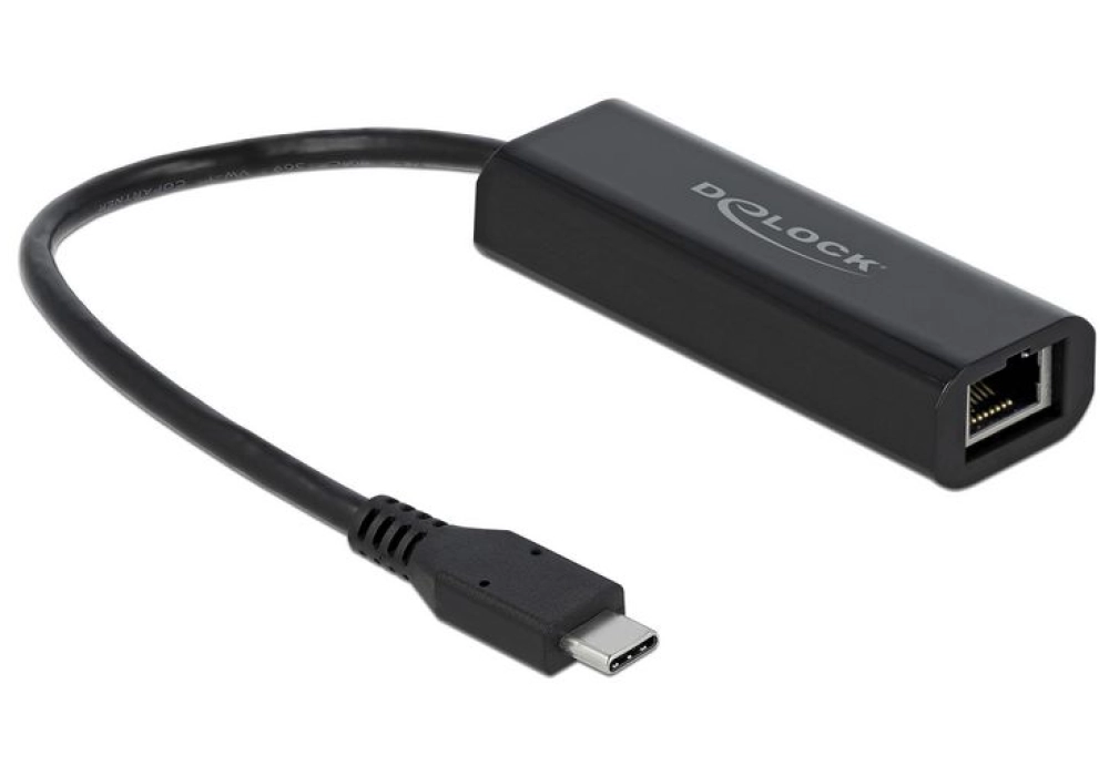DeLOCK USB 3.1 Type-C 2.5Gbps LAN Adapter (Black)