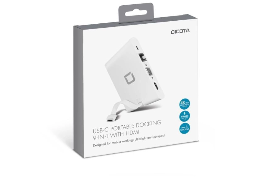 DICOTA USB-C Docking Station 9-en-1 HDMI
