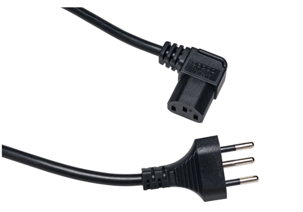 Diggelmann PC Power Cable 1.0 m 90° - Black (CH)