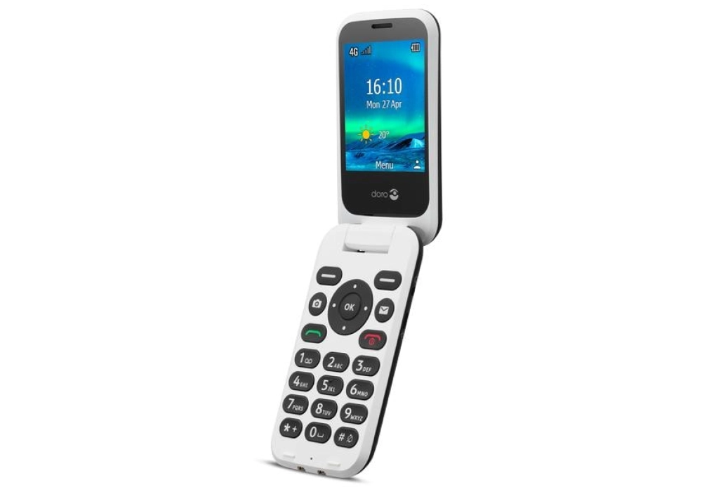 Doro Téléphone portables pour senior 6820 Noir / Blanc